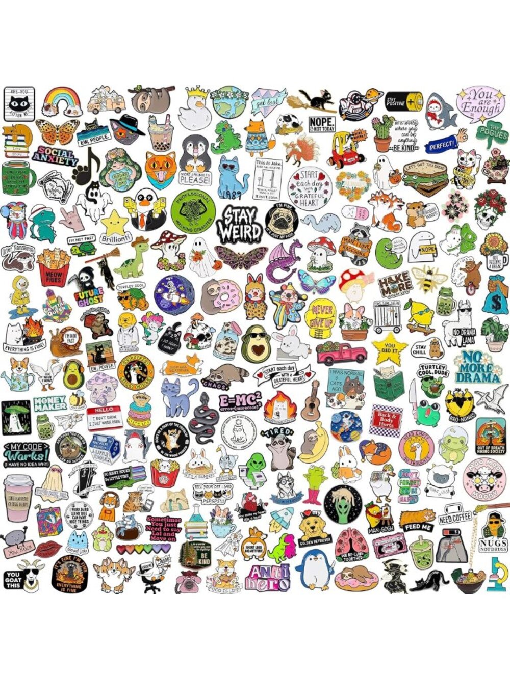 Cute Enamel Pins Set - 20/40/50 PCS Funny Backpack & Hat Accessories, Aesthetic